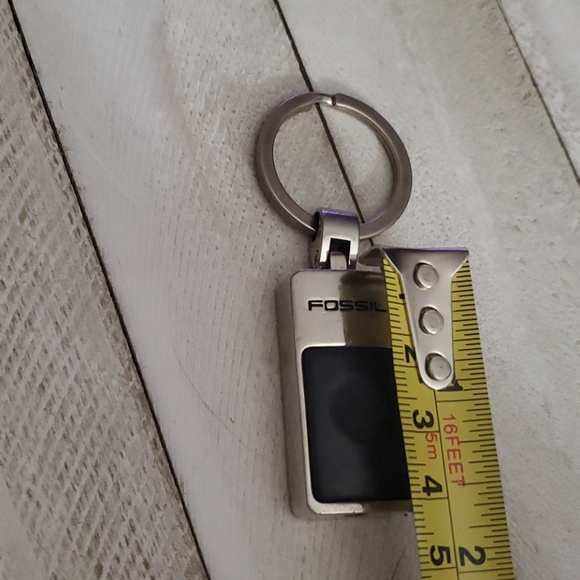 Fossil Silver & Black Keychain Red Flash Light - Picture 7 of 7